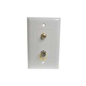 Pal and F Connector Wall Plate, White:  Industrial 