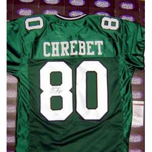 Wayne Chrebet Autographed/Hand Signed Jersey (New York Jets, Green #1 