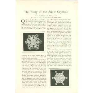  1901 Story of Snow Crystals by Wilson Snowflake Bentley 