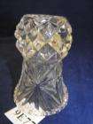 VTG Beautiful Heavy Lead Crystal? Cut Glass Bud Vase 5x3.5  