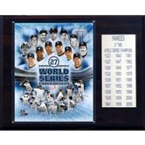  MLB Yankees 27 Time World Series Champions Plaque