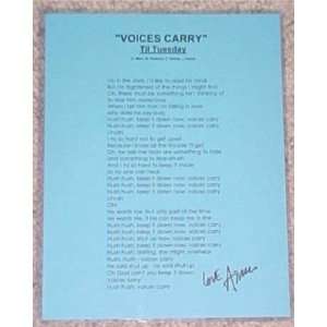 Voices Carry Lyrics