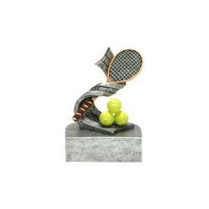 Tennis Racket and Balls Color Tek Trophy Award  Sports 