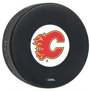   Calgary Flames NHL Team Logo Autograph Hockey Puck: Sports & Outdoors
