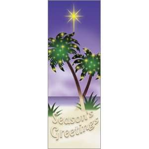  30 x 94 96 in. Holiday Banner Palm Tree Christmas: Home 