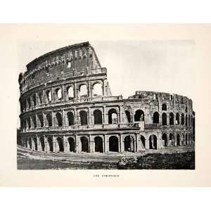 1906 Print Ancient Roman Colosseum Architecture Historic Landmark Rome 