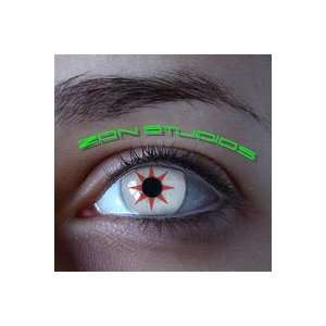 Movie Quality Monster Makers Colored Contact Lenses Red Pointed Star