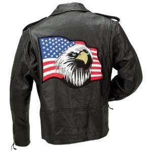  Rocky Mountain Hides Solid Leather Jacket W/EAGLE L 