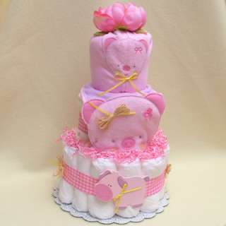 BABY SHOWER GIFT   CUSTOM DIAPER CAKE for Boy or Girl  