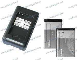 2pcs BL 5C Battery+Charger For Nokia N70 N71 N72 6670  