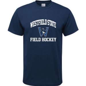  Westfield State Owls Navy Youth Field Hockey Arch T Shirt 