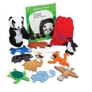   : Puppet And Props And Panda Bear Panda Bear Book Set Toys & Games