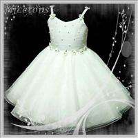White Graduation Princess Prom Flowers Girls Dress 5 6T