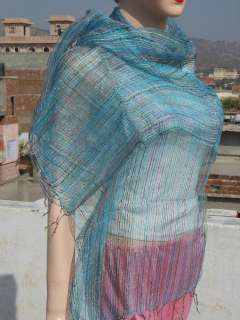   Seersucker stripes long scarves wraps hand loom accessories wholesale