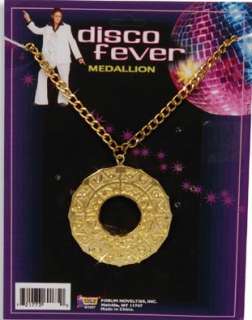 70s Disco Fever Costume Medallion Necklace  
