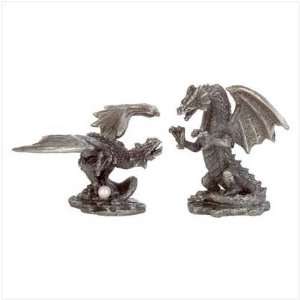  Pewter Dragon Figurines
