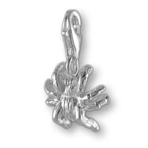   Charms clip on pendant spider tarantula sterling silver 925 Jewelry