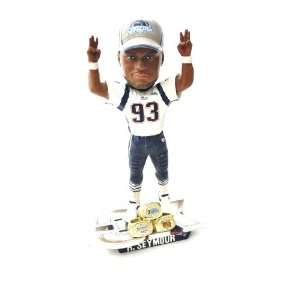   England Patriots 3 time ring Super Bowl championship bobblehead statue