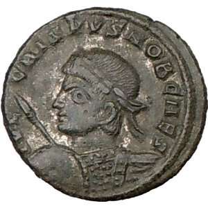  CRISPUS Caesar 320AD Authentic Genuine Ancient Roman Coin 