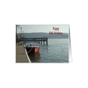  Fishing Boat 20th Birthday Card Card: Toys & Games