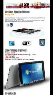 Windows 7 Intel Atom N455 1.66GHz 2GB DDR3 32GB SSD Tablet PC 
