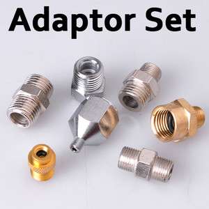 7x Adaptor Kit Connector Set For Compressor Airbrush Air Hose Fitting 