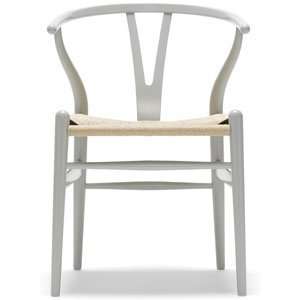   CH24 Wishbone Chair in Light Grey by Hans Wegner