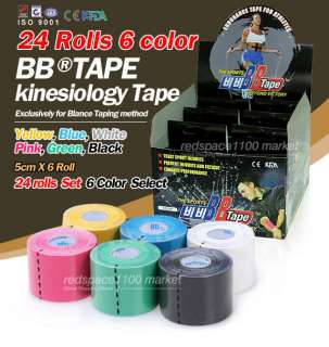 Packing Set 24 rolls 6 color 5cmX5m kinesiology Tape  