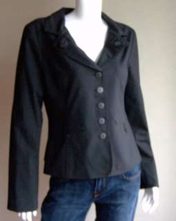   CYNTHIA STEFFE black dress top jacket Blazer coat designer L 10  