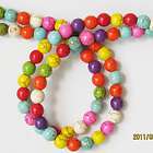 8mm Colorful Howlite Turquoise Round Loose Beads 16