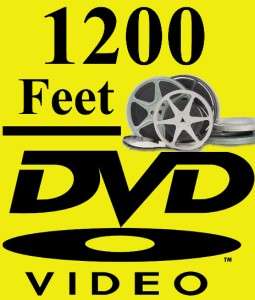 1200 Feet Regular 8mm/Super 8mm/16mm Telecine Transferred to DVD 