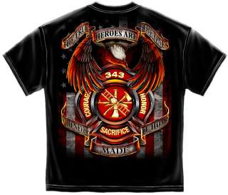 11 MEMORIAL Shirt Firefighter T SHIRT 343 True Hero Shirt In Memory 