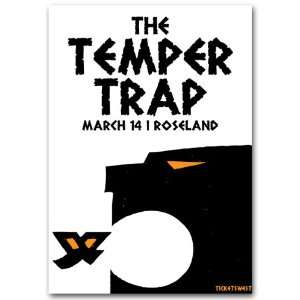  Temper Trap Poster   Concert Flyer