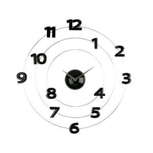   Present Time Karlsson Black Numbers Mobile Wall Clock: Home & Kitchen