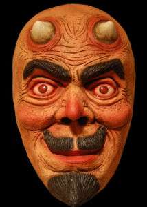Devil Halloween Horror Latex Mask Prop, NEW  