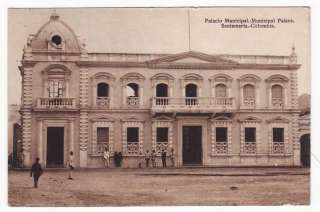 Colombia Municipal Palace 1925 Postcard View to US  