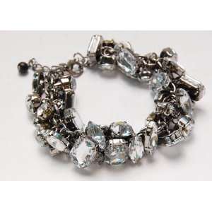  Crystal Acrylic Rhinestone Bead Chain Link Fashion Bracelet Jewelry