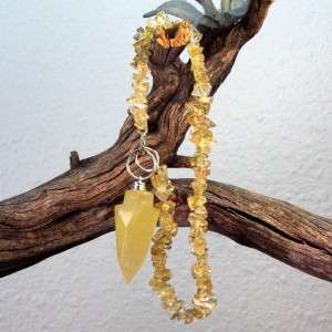 Healing Citrine, Golden Quartz Chakra Pendulum Bracelet  
