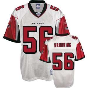 Keith Brooking Youth Jersey: Reebok White Replica #56 Atlanta Falcons 