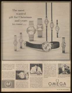 1965 Omega Constellation Seamaster etc 9 watch Xmas ad  