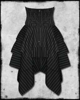 SPIN DOCTOR PINSTRIPE STEAMPUNK MARY CORSET SKIRT SZ  