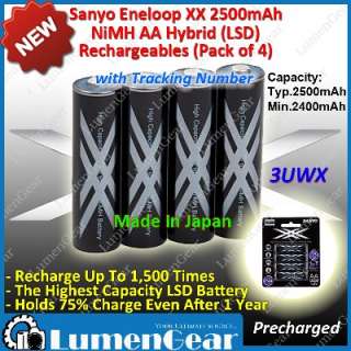 Sanyo XX Eneloop AA 2500mAh Rechargeable Battery 4pcs  