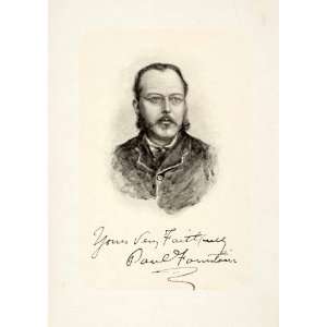 1902 Print Portrait Paul Fountain American Author Historian 