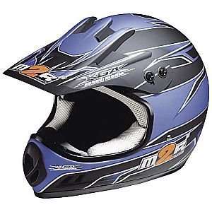  M2R SX Pro Offroad Helmet   Adult, Black/Blue, Large 