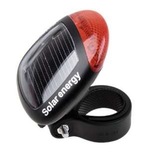 Red LED Solar Energy Bike Bicycle Rear Clamp on Light:  