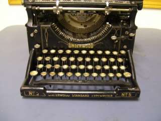 Antique Underwood No. 5 Typewriter 1914 Model  