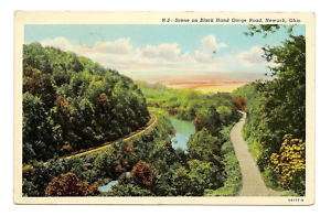 NEWARK OH Black Hand Gorge B&O RR Central Ohio Postcard  