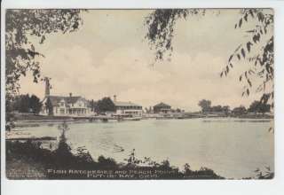 Put in Bay Ohio OH Fish Hatchery Peach Point Old Postcard Herbster 