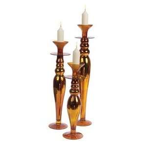   24 Gold Golden Glass Large Christmas Candle Holders: Home & Kitchen