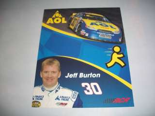 JEFF BURTON 2004 AOL #30 RCR NEXTEL CUP POSTCARD  